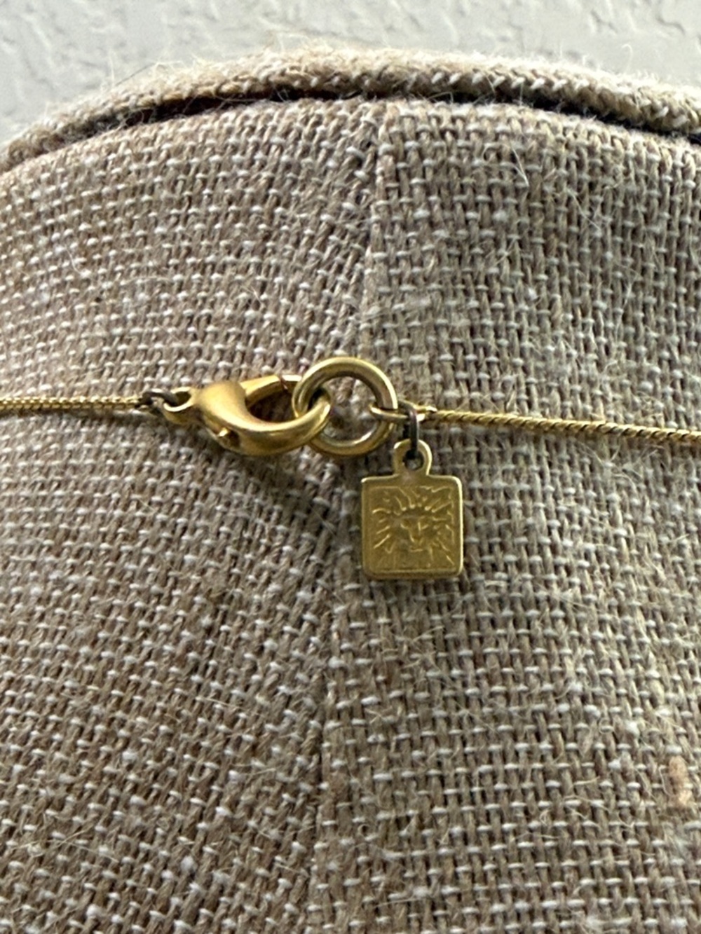 Anne Klein Gold Chain Necklace with White Pearl Stations - Picture 4 of 6